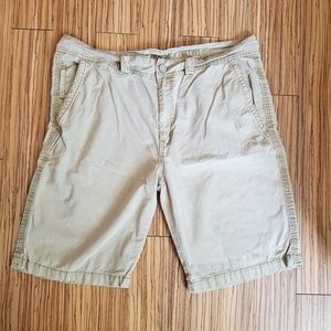 Mens Buckle black khaki shorts